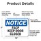 Signmission FACP Keep Door Closed, 10 in W x Rectangle, Aluminum OS-2PACK-NS-A-710-L-12411 - alternate 4